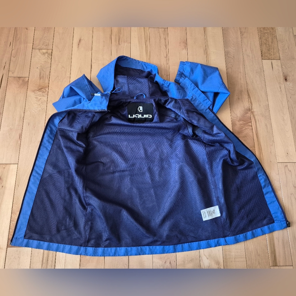 Liquid boys size 14/16 blue rain jacket - Picture 4 of 5